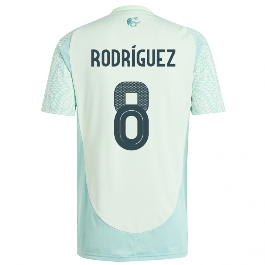 Kids Football Mexico Carlos Rodriguez #8 Linen Green Away Jersey 24-26 T-Shirt Canada