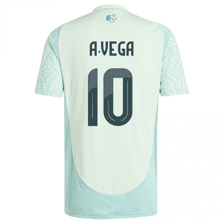 Kids Football Mexico Alexis Vega #10 Linen Green Away Jersey 24-26 T-Shirt Canada