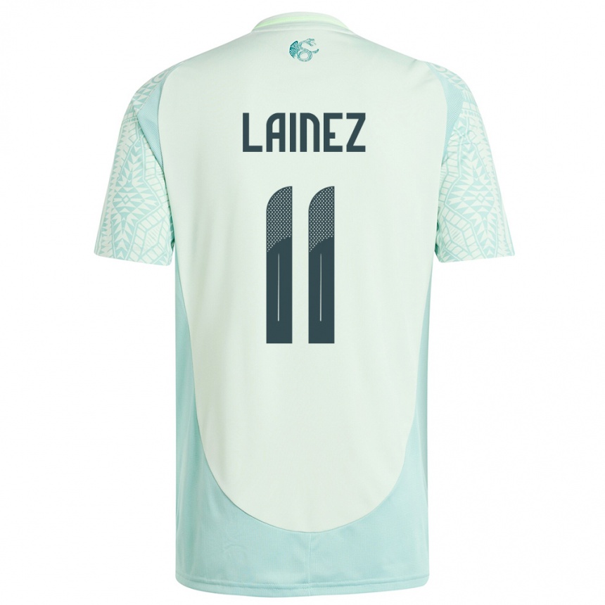 Kids Football Mexico Diego Lainez #11 Linen Green Away Jersey 24-26 T-Shirt Canada