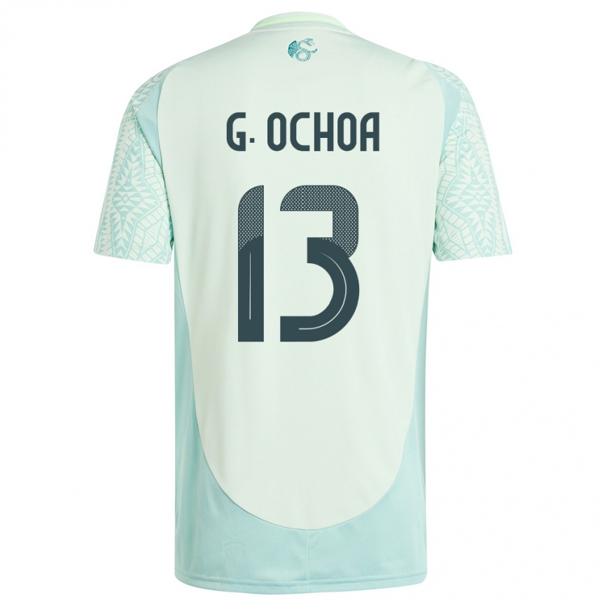 Kids Football Mexico Guillermo Ochoa #13 Linen Green Away Jersey 24-26 T-Shirt Canada