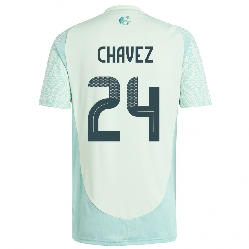 Kids Football Mexico Luis Chavez #24 Linen Green Away Jersey 24-26 T-Shirt Canada