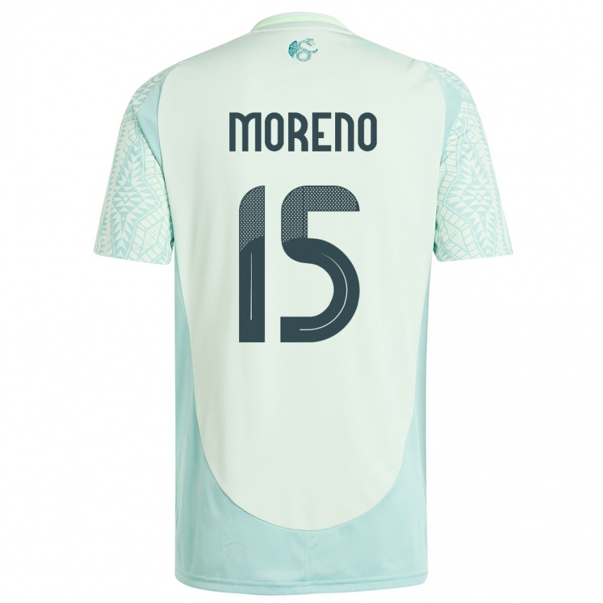 Kids Football Mexico Hector Moreno #15 Linen Green Away Jersey 24-26 T-Shirt Canada