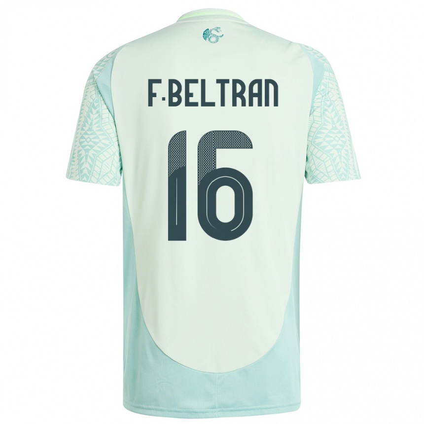 Kids Football Mexico Fernando Beltran #16 Linen Green Away Jersey 24-26 T-Shirt Canada