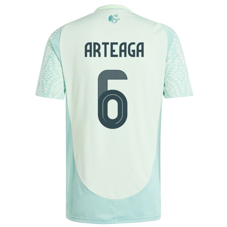 Kids Football Mexico Gerardo Arteaga #6 Linen Green Away Jersey 24-26 T-Shirt Canada