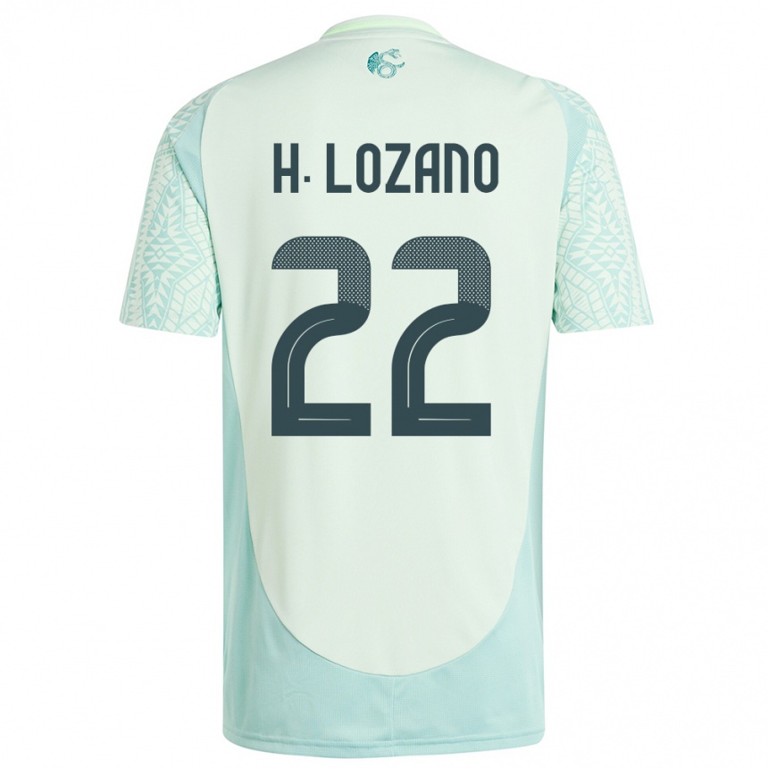 Kids Football Mexico Hirving Lozano #22 Linen Green Away Jersey 24-26 T-Shirt Canada