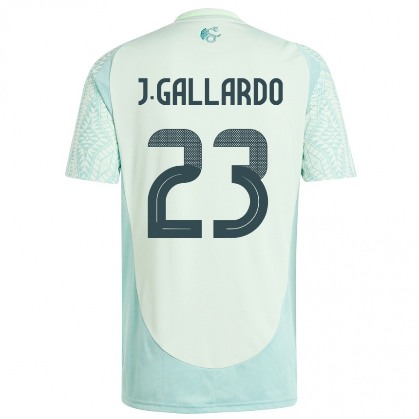 Kids Football Mexico Jesus Gallardo #23 Linen Green Away Jersey 24-26 T-Shirt Canada