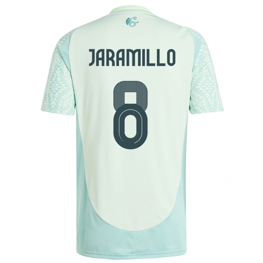 Kids Football Mexico Carolina Jaramillo #8 Linen Green Away Jersey 24-26 T-Shirt Canada