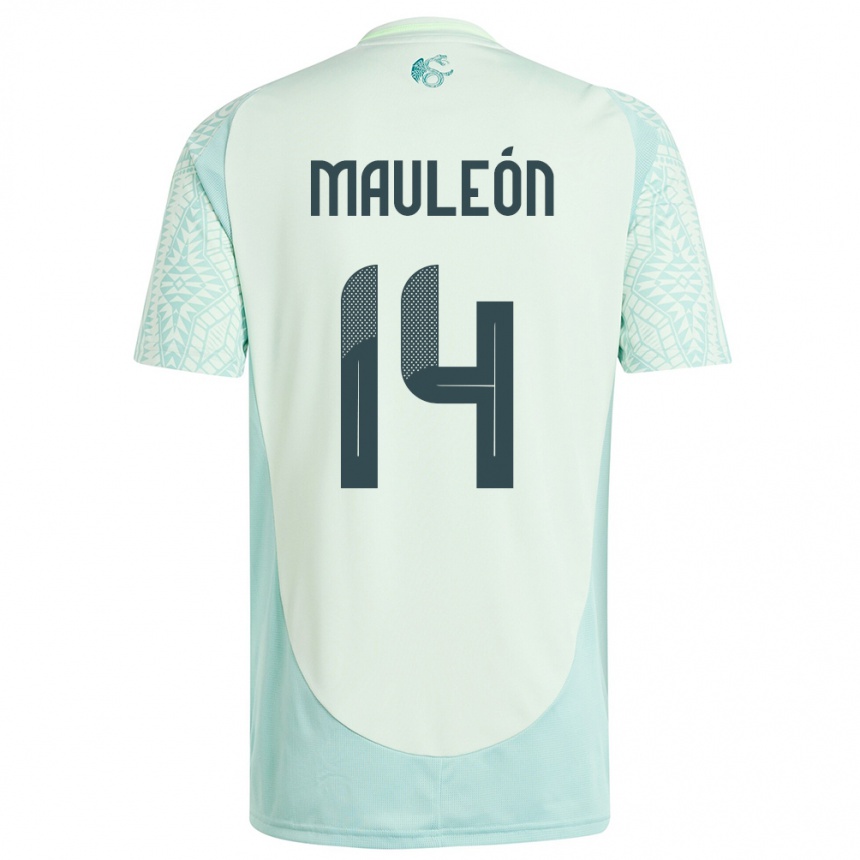 Kids Football Mexico Natalia Mauleon #14 Linen Green Away Jersey 24-26 T-Shirt Canada