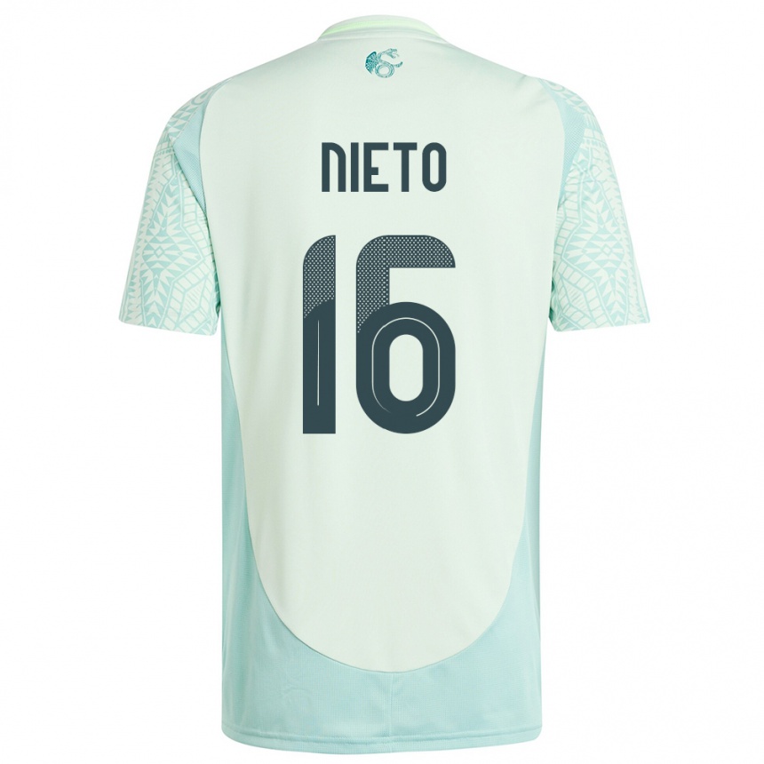 Kids Football Mexico Karla Nieto #16 Linen Green Away Jersey 24-26 T-Shirt Canada