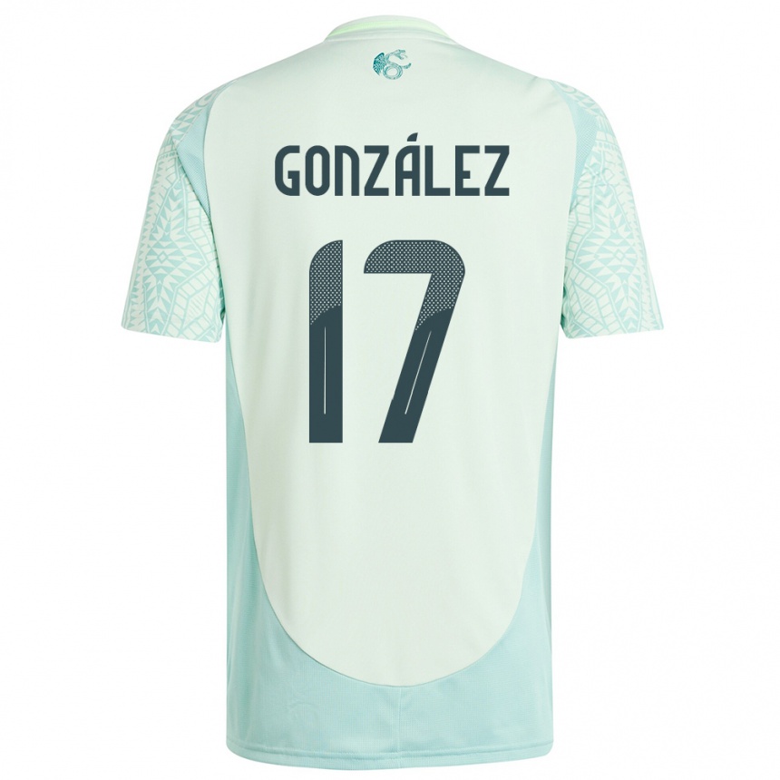 Kids Football Mexico Alison Gonzalez #17 Linen Green Away Jersey 24-26 T-Shirt Canada