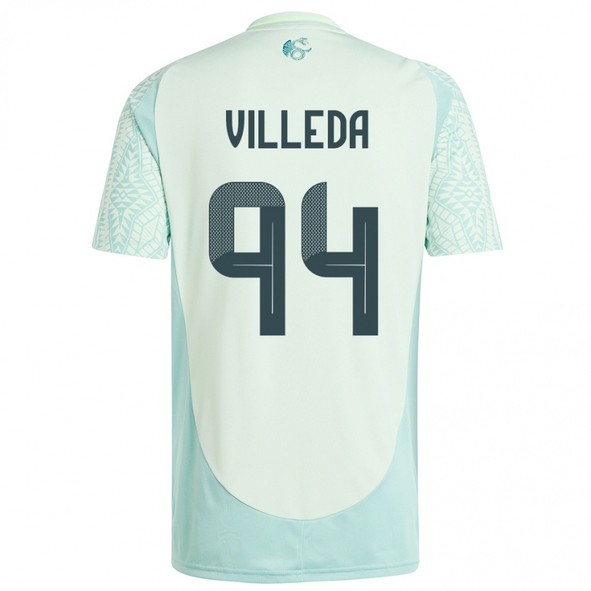 Kids Football Mexico Melany Villeda #94 Linen Green Away Jersey 24-26 T-Shirt Canada