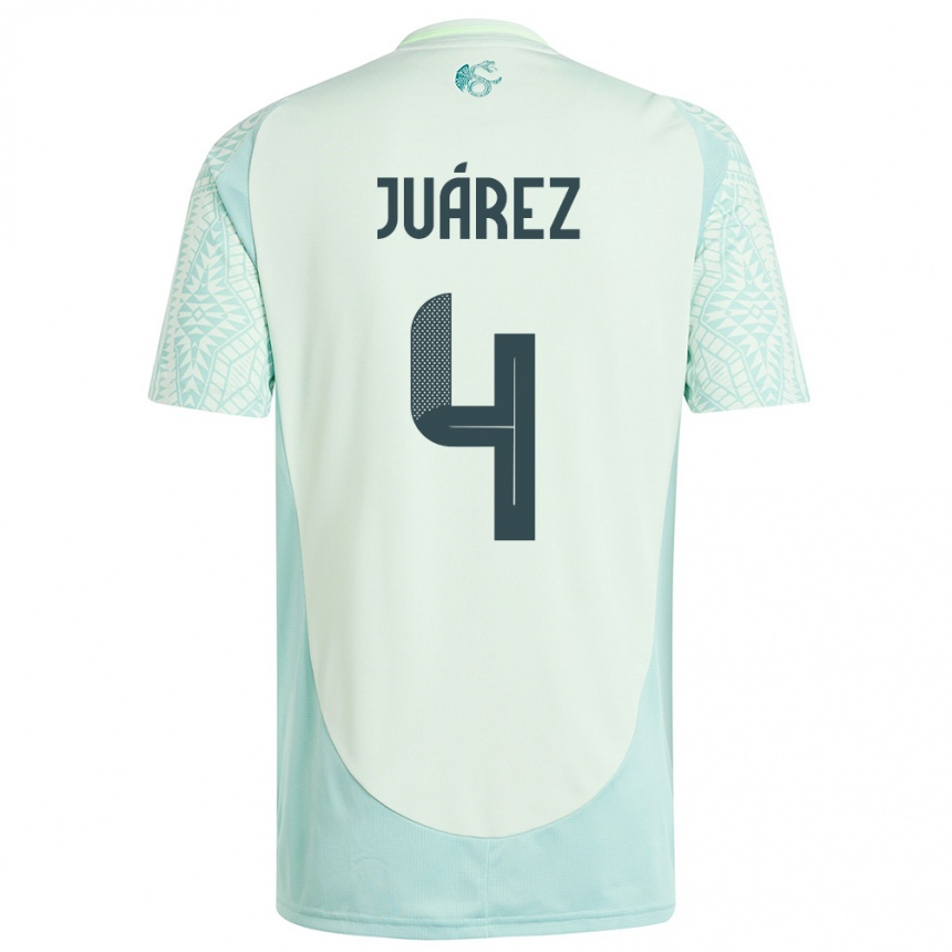 Kids Football Mexico Ramon Juarez #4 Linen Green Away Jersey 24-26 T-Shirt Canada