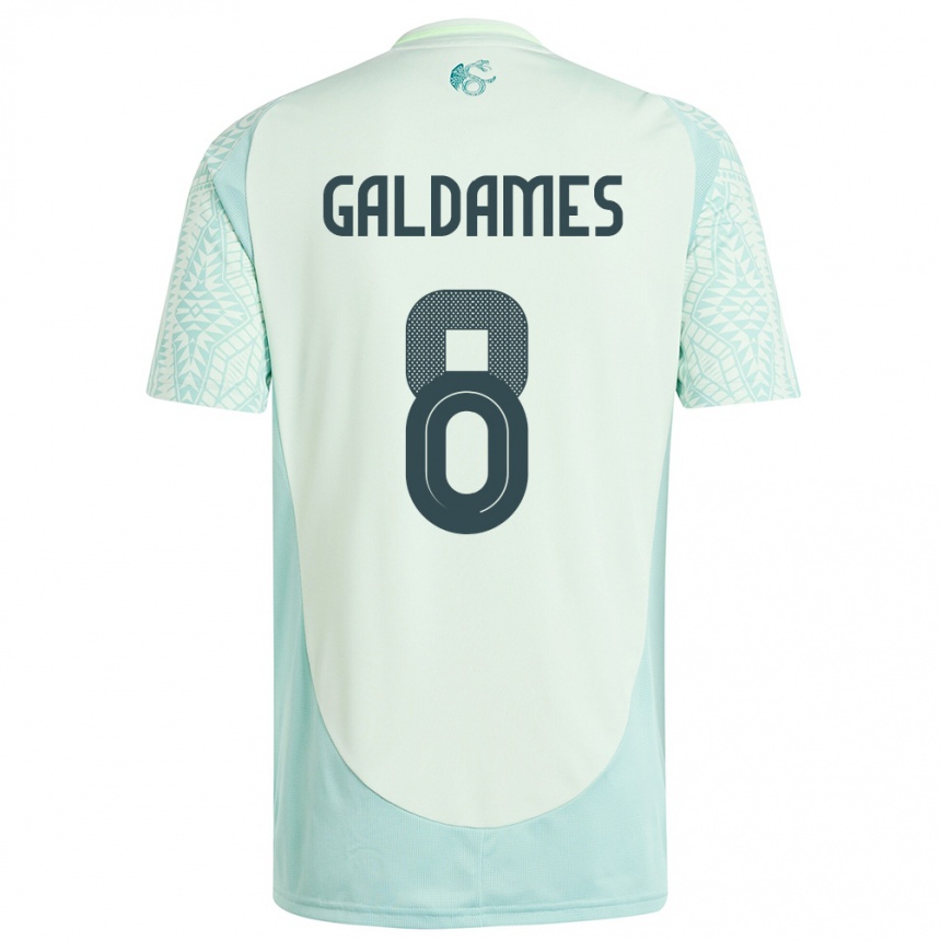 Kids Football Mexico Benjamin Galdames #8 Linen Green Away Jersey 24-26 T-Shirt Canada