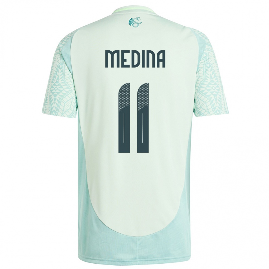 Kids Football Mexico Diego Medina #11 Linen Green Away Jersey 24-26 T-Shirt Canada