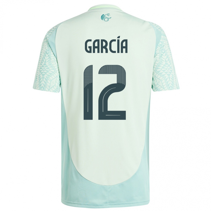 Kids Football Mexico Eduardo Garcia #12 Linen Green Away Jersey 24-26 T-Shirt Canada