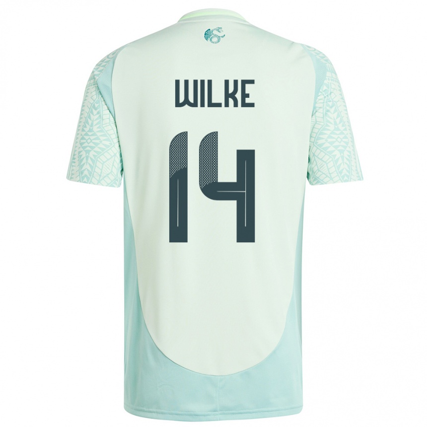 Kids Football Mexico Teun Wilke #14 Linen Green Away Jersey 24-26 T-Shirt Canada