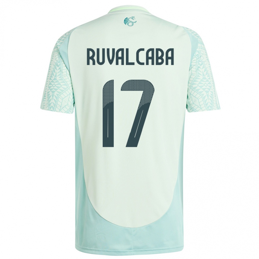 Kids Football Mexico Jorge Ruvalcaba #17 Linen Green Away Jersey 24-26 T-Shirt Canada