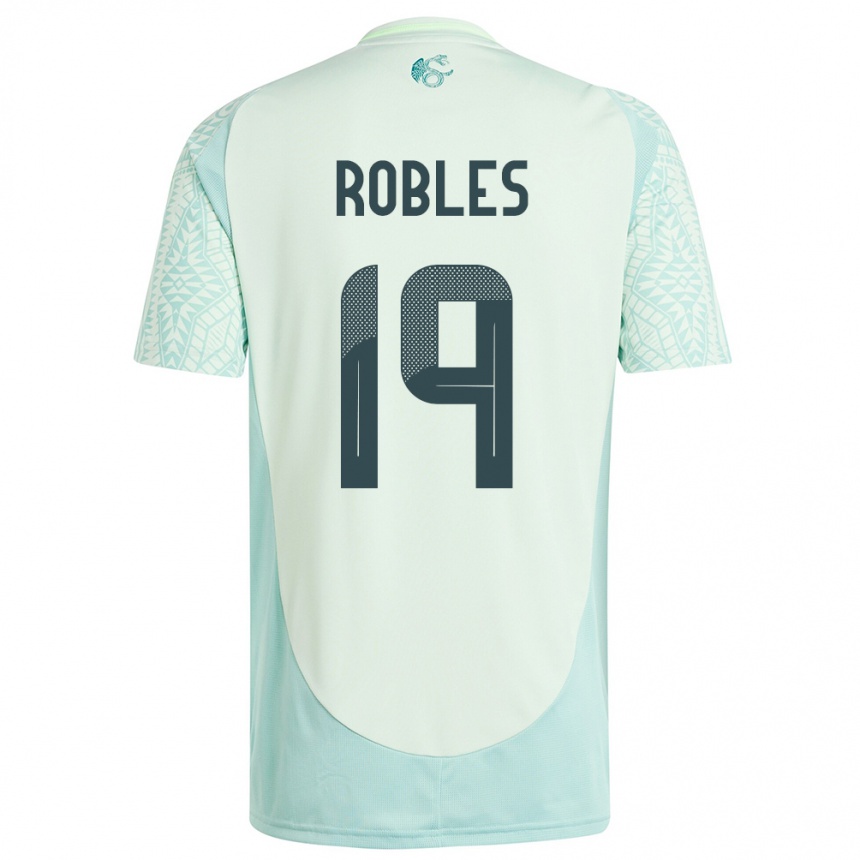 Kids Football Mexico Angel Robles #19 Linen Green Away Jersey 24-26 T-Shirt Canada