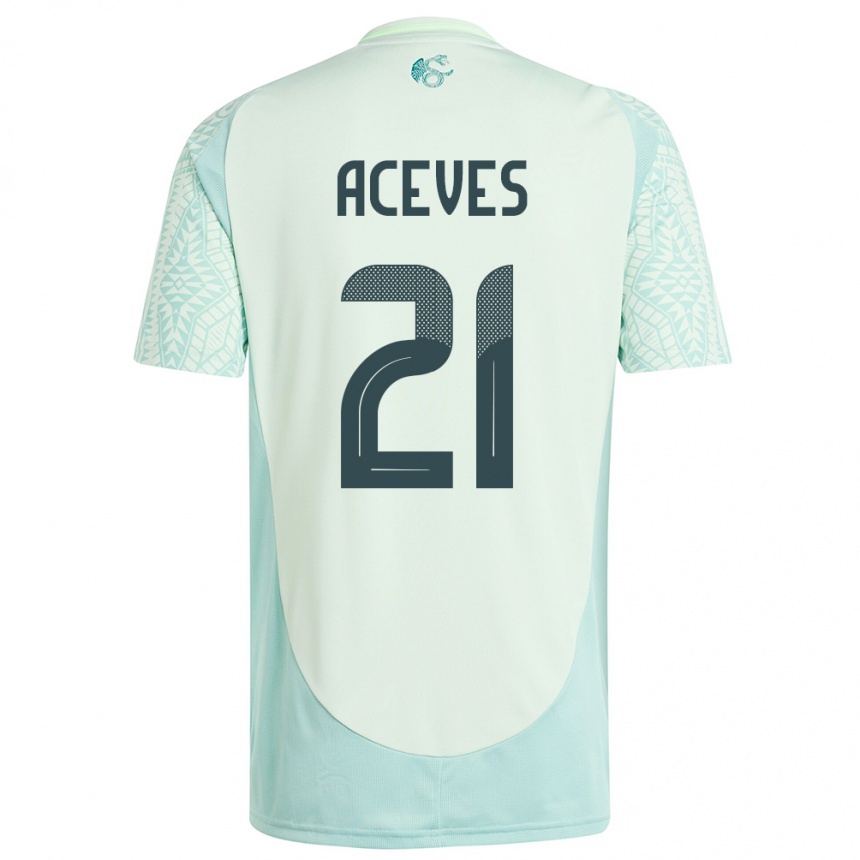 Kids Football Mexico Daniel Aceves #21 Linen Green Away Jersey 24-26 T-Shirt Canada