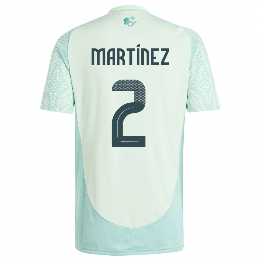 Kids Football Mexico Emilio Martinez #2 Linen Green Away Jersey 24-26 T-Shirt Canada