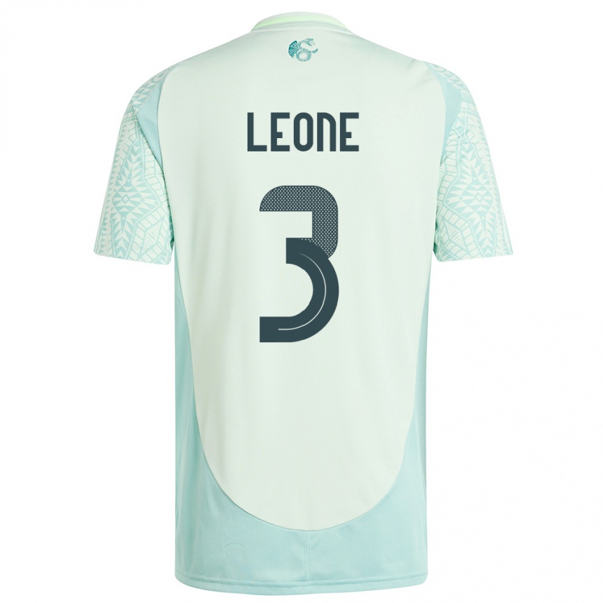 Kids Football Mexico Antonio Leone #3 Linen Green Away Jersey 24-26 T-Shirt Canada