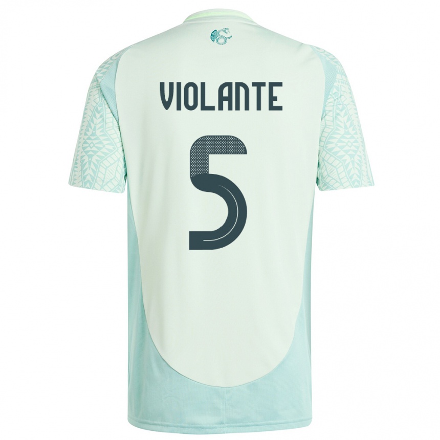 Kids Football Mexico Isaias Violante #5 Linen Green Away Jersey 24-26 T-Shirt Canada