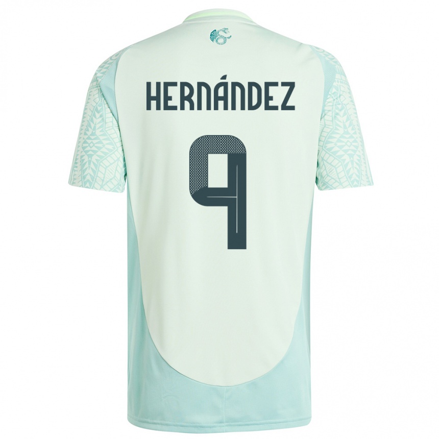 Kids Football Mexico Jesus Hernandez #9 Linen Green Away Jersey 24-26 T-Shirt Canada