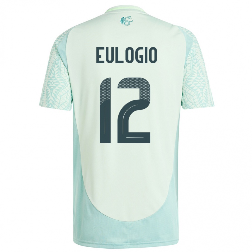 Kids Football Mexico Jose Eulogio #12 Linen Green Away Jersey 24-26 T-Shirt Canada