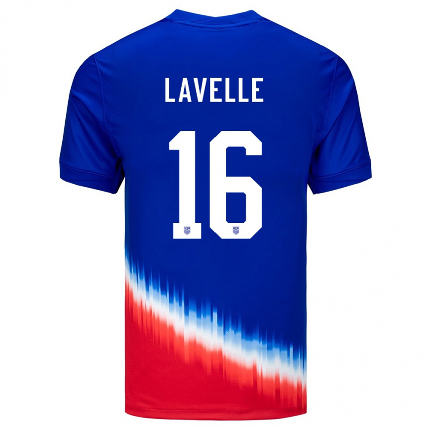 Kids Football United States Rose Lavelle #16 Blue Away Jersey 24-26 T-Shirt Canada