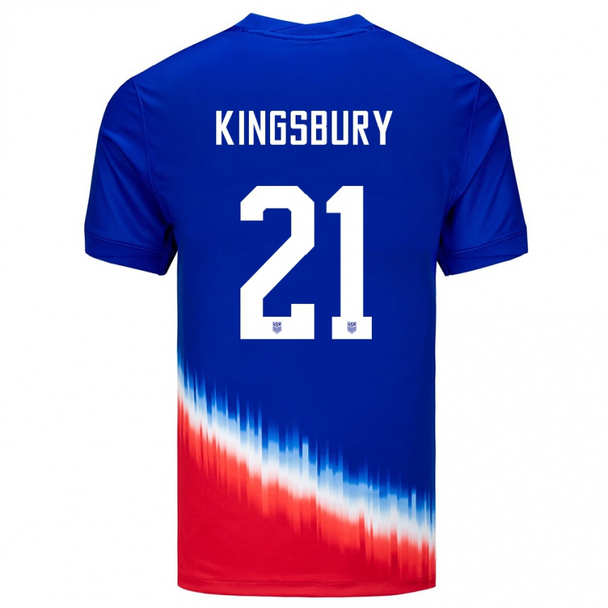 Kids Football United States Aubrey Kingsbury #21 Blue Away Jersey 24-26 T-Shirt Canada