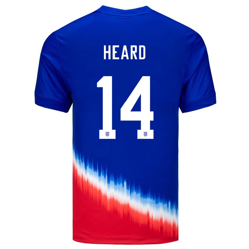 Kids Football United States Aaron Heard #14 Blue Away Jersey 24-26 T-Shirt Canada