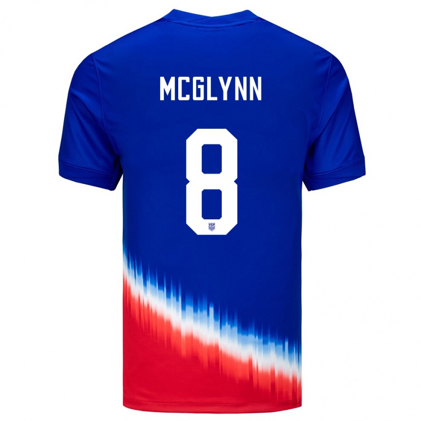 Kids Football United States Jack Mcglynn #8 Blue Away Jersey 24-26 T-Shirt Canada