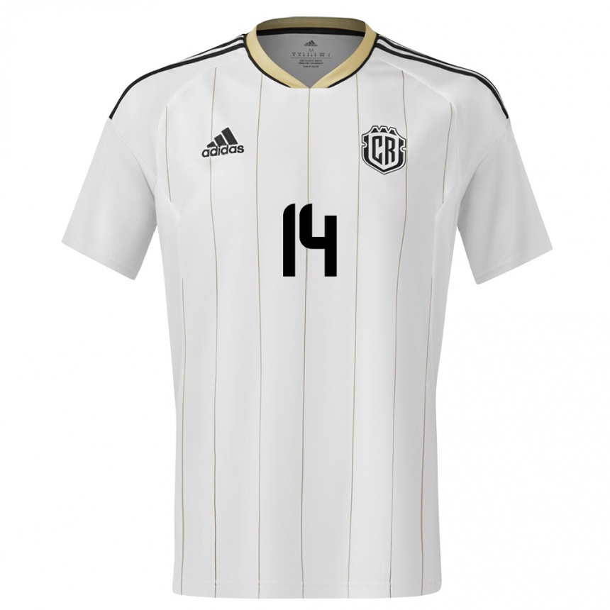 Kids Football Costa Rica Orlando Galo #14 White Away Jersey 24-26 T-Shirt Canada