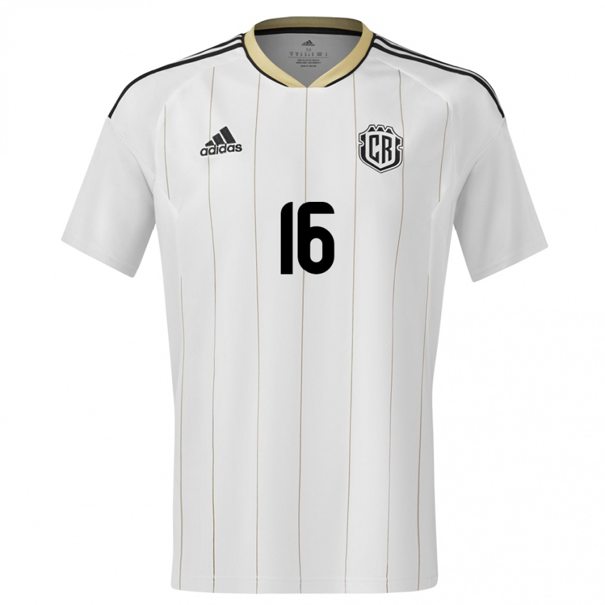 Kids Football Costa Rica Katherine Alvarado #16 White Away Jersey 24-26 T-Shirt Canada