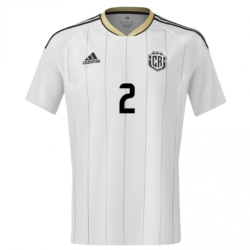 Kids Football Costa Rica Gabriela Guillen #2 White Away Jersey 24-26 T-Shirt Canada