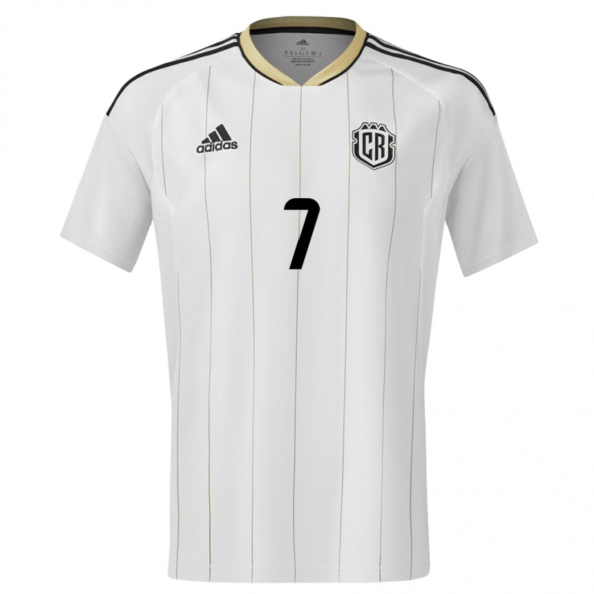 Kids Football Costa Rica Andrey Soto #7 White Away Jersey 24-26 T-Shirt Canada