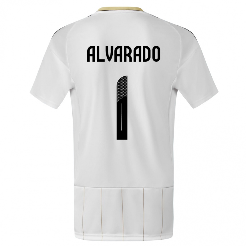 Kids Football Costa Rica Esteban Alvarado #1 White Away Jersey 24-26 T-Shirt Canada