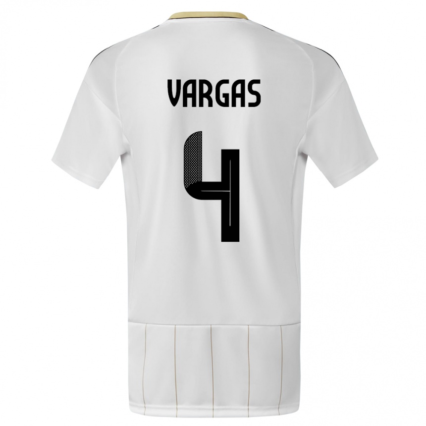 Kids Football Costa Rica Juan Pablo Vargas #4 White Away Jersey 24-26 T-Shirt Canada