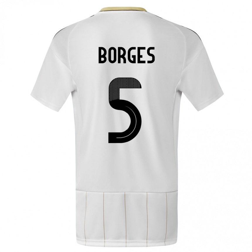 Kids Football Costa Rica Celso Borges #5 White Away Jersey 24-26 T-Shirt Canada