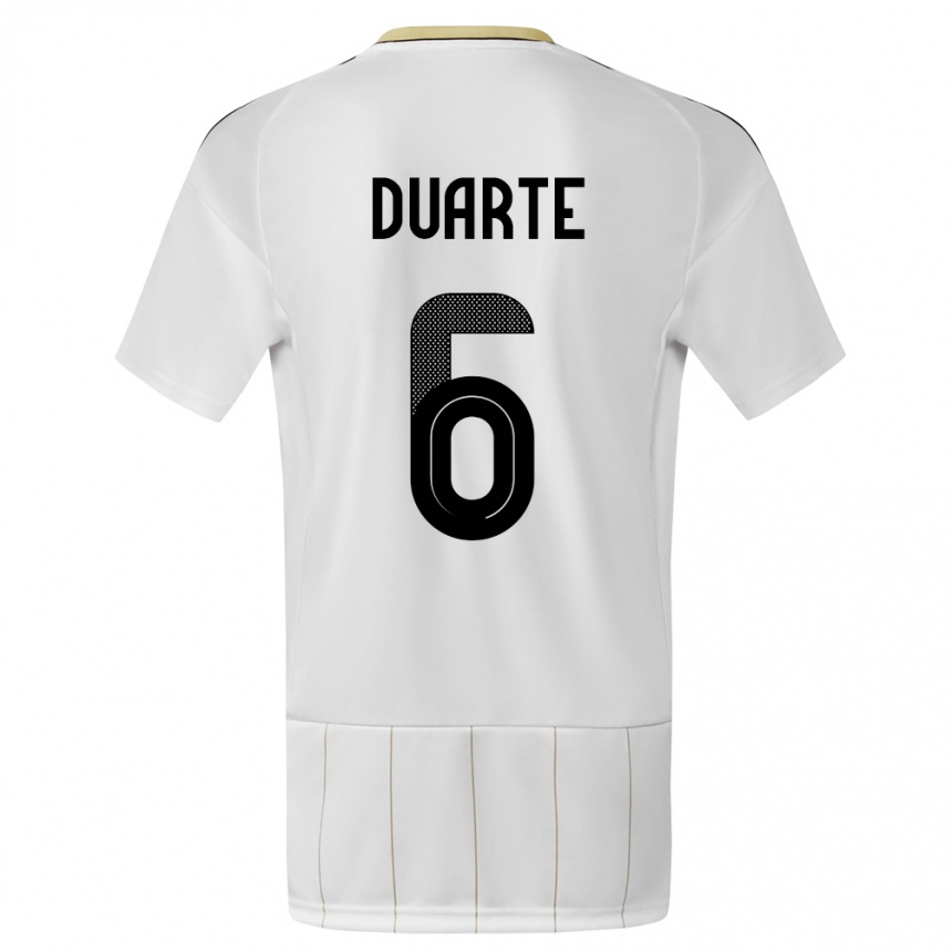 Kids Football Costa Rica Oscar Duarte #6 White Away Jersey 24-26 T-Shirt Canada