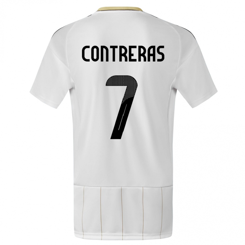 Kids Football Costa Rica Anthony Contreras #7 White Away Jersey 24-26 T-Shirt Canada