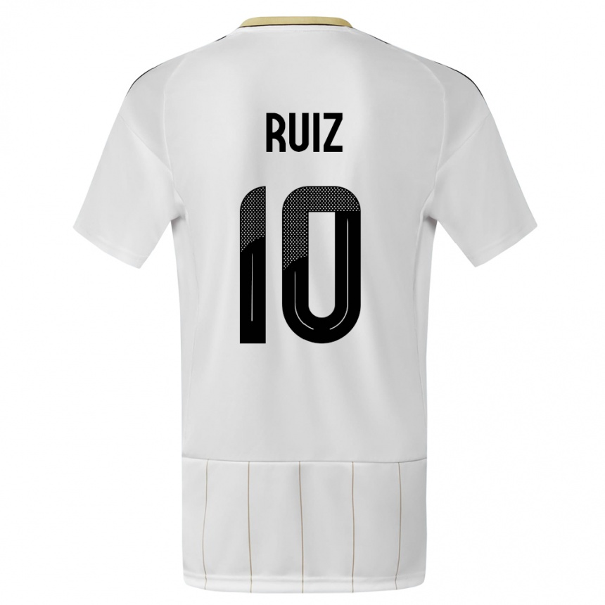 Kids Football Costa Rica Bryan Ruiz #10 White Away Jersey 24-26 T-Shirt Canada