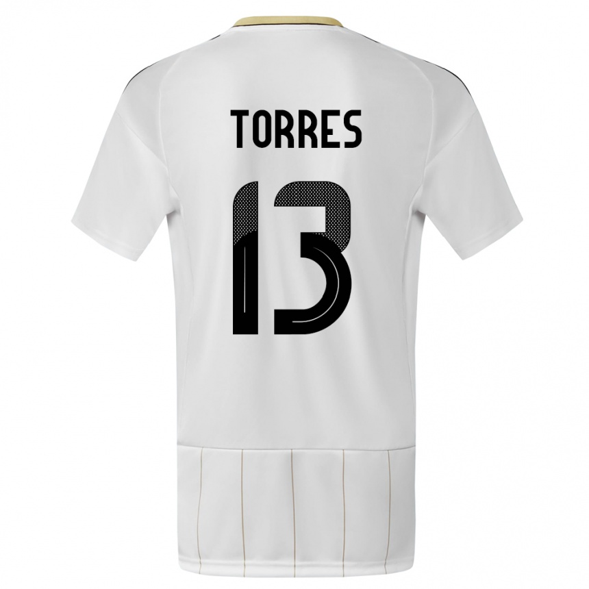 Kids Football Costa Rica Gerson Torres #13 White Away Jersey 24-26 T-Shirt Canada