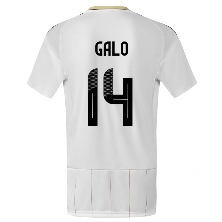 Kids Football Costa Rica Orlando Galo #14 White Away Jersey 24-26 T-Shirt Canada