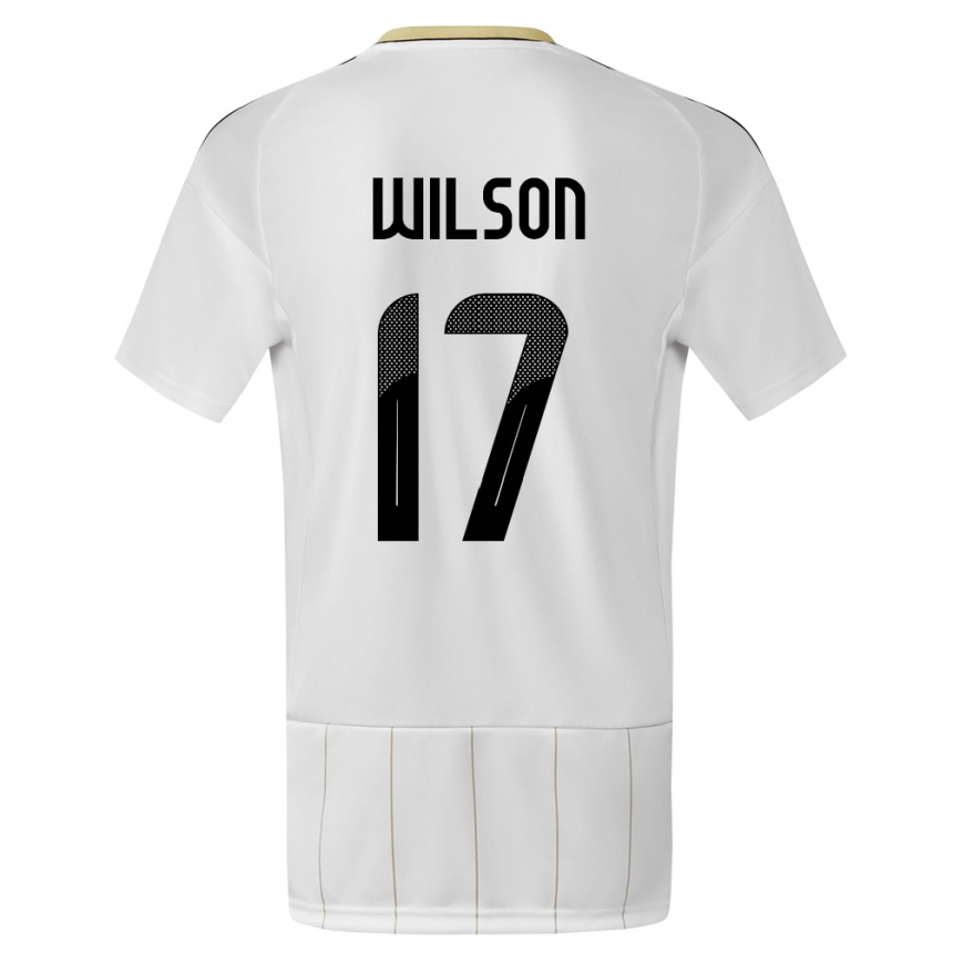 Kids Football Costa Rica Roan Wilson #17 White Away Jersey 24-26 T-Shirt Canada