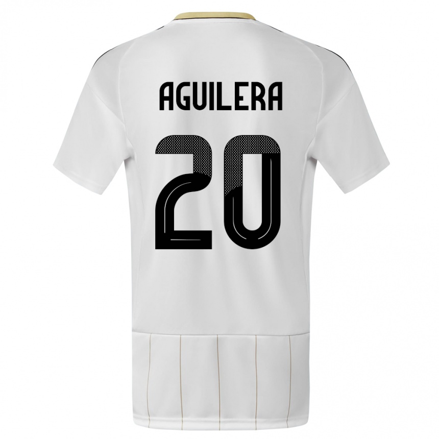 Kids Football Costa Rica Brandon Aguilera #20 White Away Jersey 24-26 T-Shirt Canada