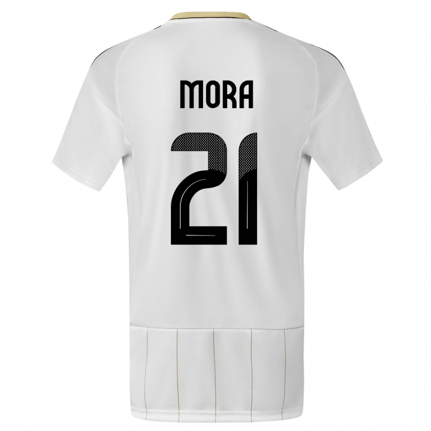 Kids Football Costa Rica Carlos Mora #21 White Away Jersey 24-26 T-Shirt Canada