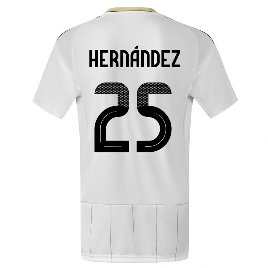 Kids Football Costa Rica Anthony Hernandez #25 White Away Jersey 24-26 T-Shirt Canada