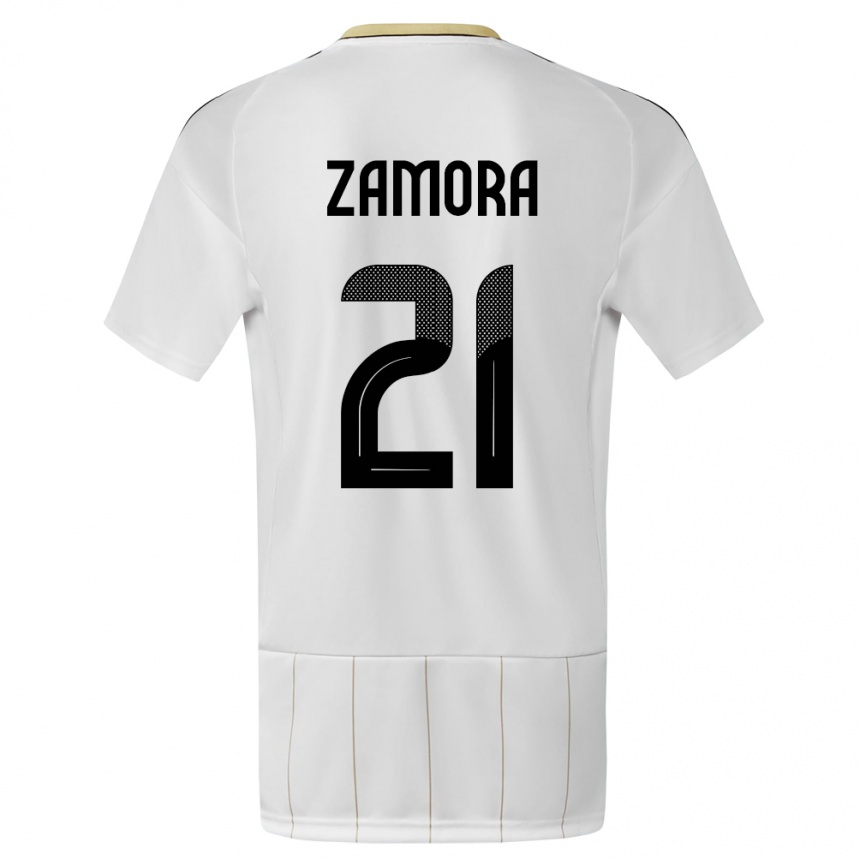 Kids Football Costa Rica Alvaro Zamora #21 White Away Jersey 24-26 T-Shirt Canada