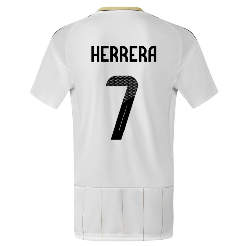 Kids Football Costa Rica Melissa Herrera #7 White Away Jersey 24-26 T-Shirt Canada